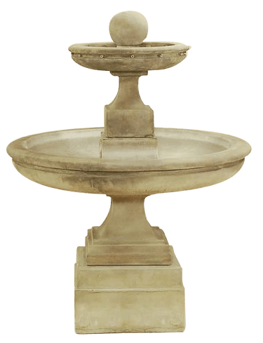 Hampton Two Tier Outdoor Cast Stone Garden Fountain Short Fountain Tuscan